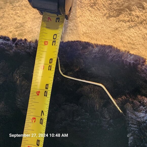 Giacca Reversible Faux Fur Black Purple Vest Size Medium Full Zip Toggle Cinch - Picture 5 of 12